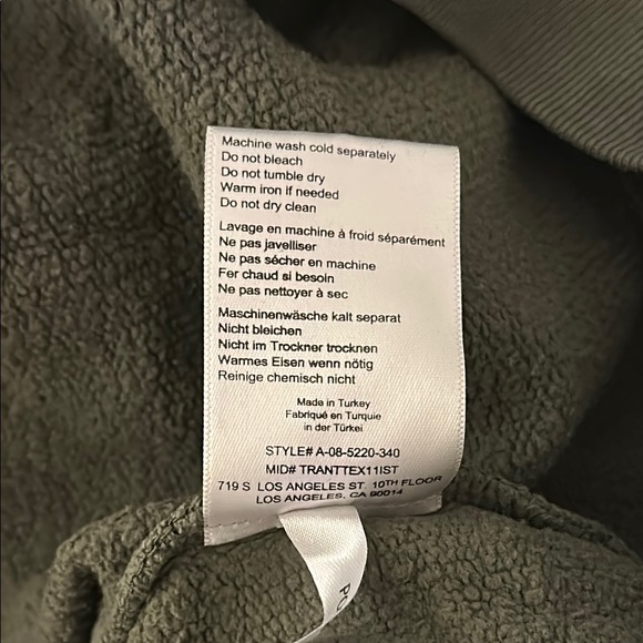 Anine Bing Green and White Casual Crew Neck Sweatshirt - Picture 4 of 8